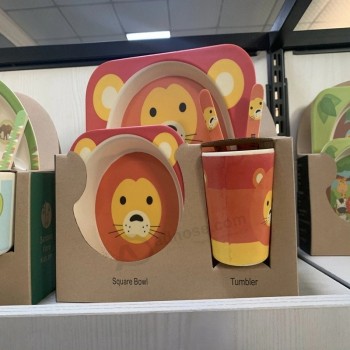 Customized Size Melamine Bamboo Fiber Dinnerware for Children Baby Kids