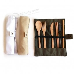 un set di stoviglie in bambù 100% naturale approvazione FDA con pacchetti doganali