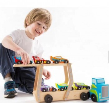 Bambini Regalo Auto Da Corsa Carrier In Legno Spingere Lungo Veicolo Giocattolo Per Bambini