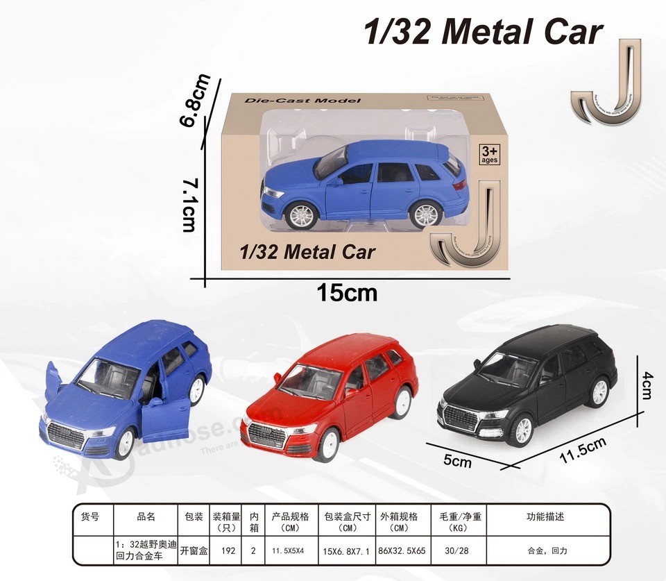 1: 32 Alloy Pull Back Simulation off-Road Vehicle Model for Children Toy Car