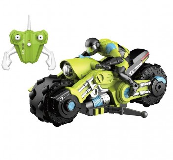 Telecomando 1: 10 360 Gradi Stunt Drift RC Motor Toy con luce a LED Auto elettrica per bambini Go Kart Veicolo