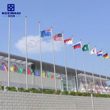 Soporte de asta de bandera al aire libre de acero inoxidable cónico Cónico Asta de bandera al aire libre