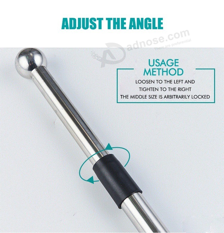 Wholesale 2m Stainless Steel Flagpole Telescopic Guide Flagpole Portable Outdoor