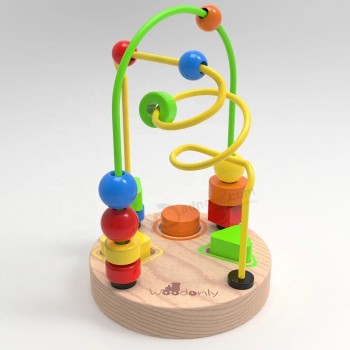 Cube Éducatif Perle Montagnes Russes Mini Perles En Bois Labyrinthe Jouet