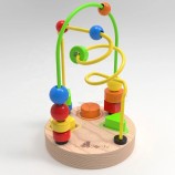 Cubo Educativo Bead Roller Coaster Mini Perline di Legno Labirinto Giocattolo