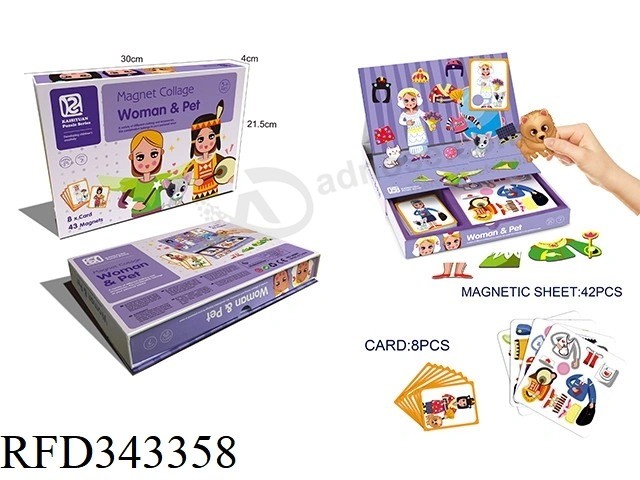 Educational Toy English Letters 3D Magnetic Puzzle Book Kids Toy
