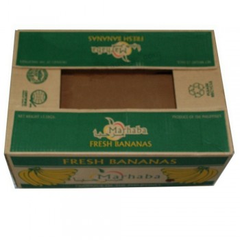 Boîte de banane ondulée en carton imprimé de conception personnalisée de haute qualité