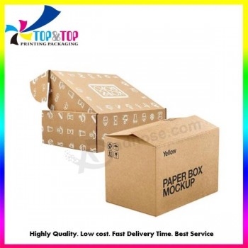 Scatole di stampa in cartone ondulato Kraft riciclato personalizzato Tuck Mailer Top Box Confezione regalo Spedizione Cartone Scatola di cartone Scatola a tariffa fissa Produttore
