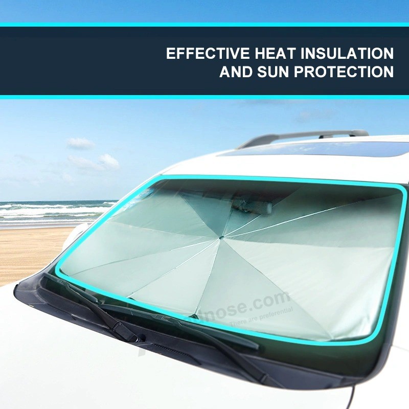 Foldable Car Front Window Windshield Sun Shade Sunshade for Cars Multifunctional Anti-Sunshine Umbrella with Emergency Hammer