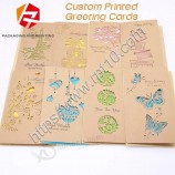 Merry Christmas Card Laser Cut ansichtkaarten geschenken Party Invitation wenskaarten handgemaakte Xmas aanpasbare kaarten geschenken