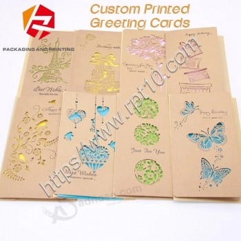 Merry Christmas Card Laser Cut ansichtkaarten geschenken Party Invitation wenskaarten handgemaakte Xmas aanpasbare kaarten geschenken