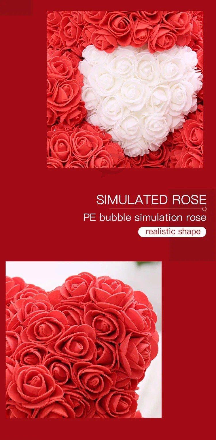 Hot Sale Amazon Artificial Flower PE Roses Valentine Christmas Gift 25cm