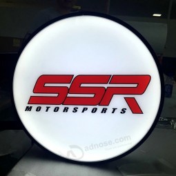 Fabrik benutzerdefinierte Form Outdoor Acryl Lightbox Schild 3D LED beleuchtet rundes Schild Business Logo Lightbox