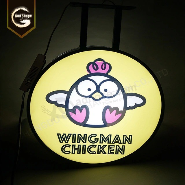 Factory Direct Single Sided Circle Light Box for Company Logo Name Brand Sign