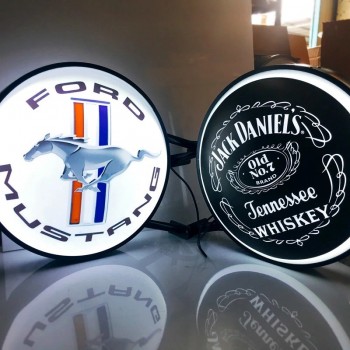 Scatola luminosa per animazione a LED personalizzata Scatola luminosa in tessuto retroilluminata per Natale con logo a LED per panetteria
