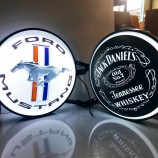 benutzerdefinierte LED-Animationslicht Box hintergrundbeleuchteter Stoff Weihnachten LED Logo Stoff Licht Box für Bäckerei