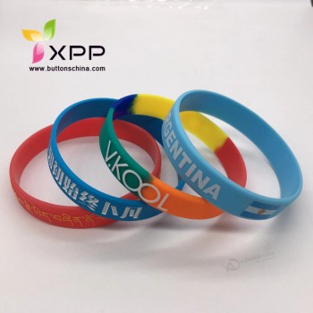 Chine Fabricant Logo personnalisé Bracelet en caoutchouc de silicone
