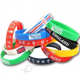 Braccialetto in silicone sportivo con logo inciso personalizzato per regalo promozionale (BS-006)