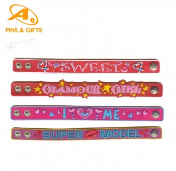 Artículos promocionales personalizados Venta al por mayor Correa de reloj Pulseras de goma coloridas con logotipo de moda Pulsera de silicona