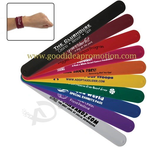 Hot Selling Silk Printing Logo Silicone Bracelet, Silicone Wristband