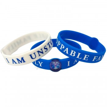 Fabbrica Personalizzata Qualsiasi Logo Debosse Stampa Colorato Gomma Silicone Braccialetto Scuola Bambino Sport Promozione Prodotto Souvenir Regalo Braccialetto Elastico Intelligen