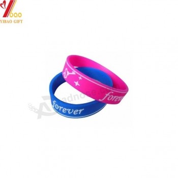 Pulsera de silicona barata con logotipo de impresión personalizada con logotipo Cstomizado