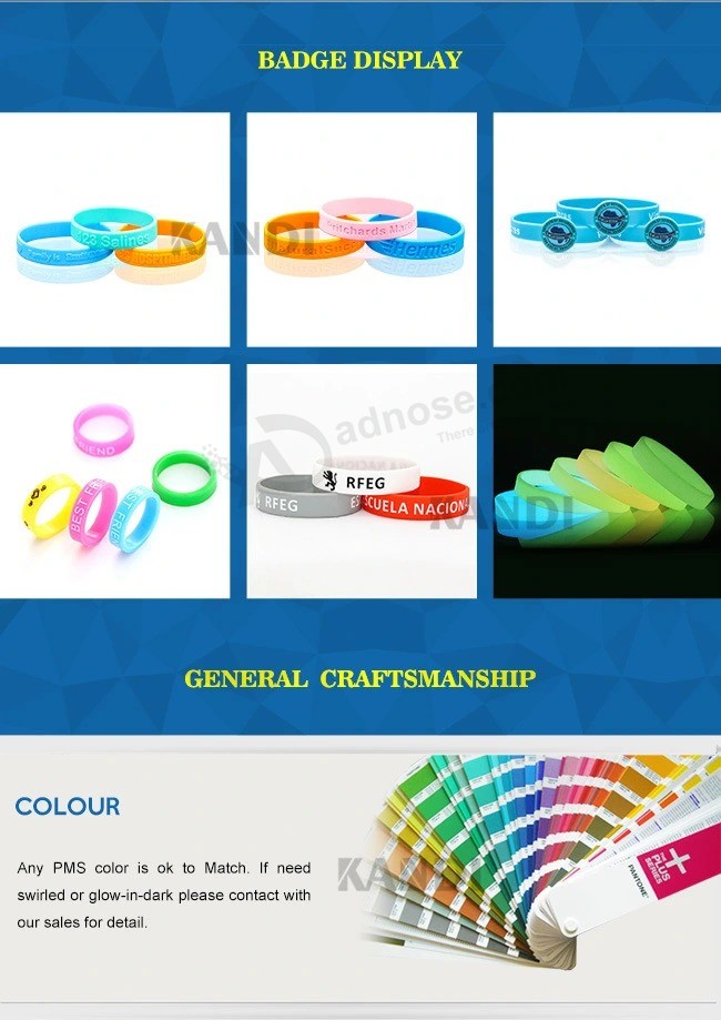 China Customized Logo Fashion Silicone Wristband with Factory Price