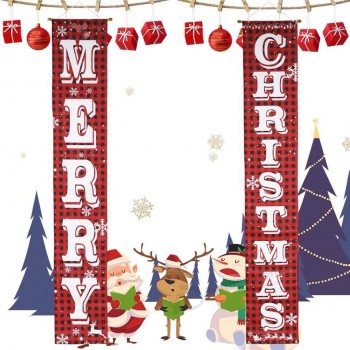 Stampa Hanging Banner Design personalizzato Buon Natale Portico Segno Decorazioni per porte d'ingresso Banner