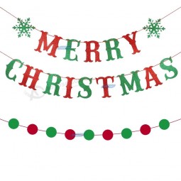 Striscione di carta di Natale Decorazione del partito Striscioni di compleanno