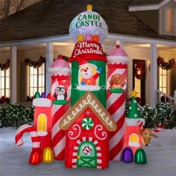 Decoración de Navidad Castillo inflable personalizado Producto inflable personalizado
