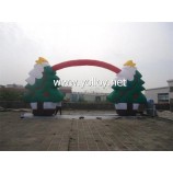 Inflatables 야외 크리스마스 트리 아치를 날려 버립니다