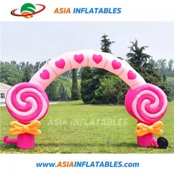 Bella rosa bastone di zucchero Natale decorativo gonfiabile festa di compleanno arco