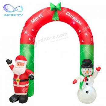 2.4m 8FT gonfiabile Santa Arch Decorazione natalizia Santa Claus Pupazzo di neve Blow up Santa Arch per la pubblicità