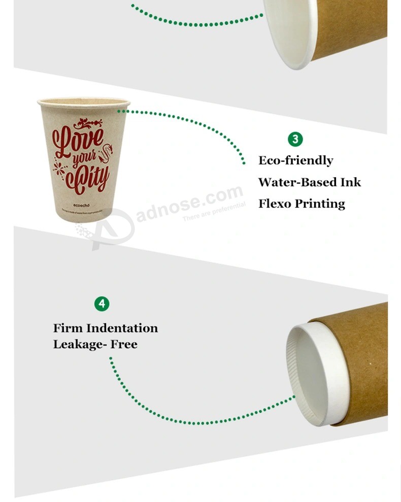 Ripple Wall Paper Cup Colorful Custom Logo Eco Friendly Coffee Paper Cup