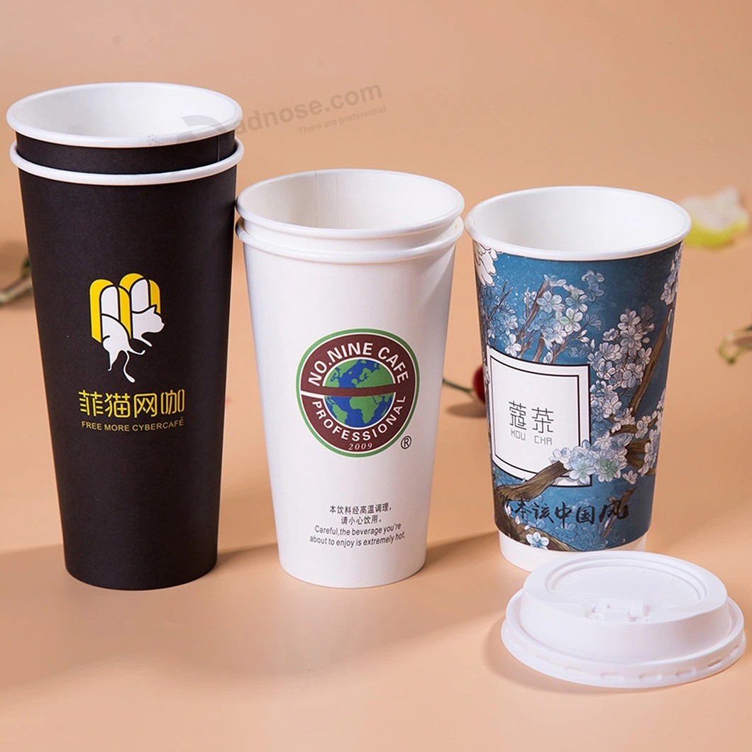 Various Color Custom Logo Printing Eco Friendly Double Wall Paper Cup Packaging