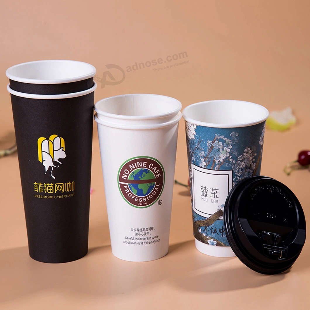 Various Color Custom Logo Printing Eco Friendly Double Wall Paper Cup Packaging