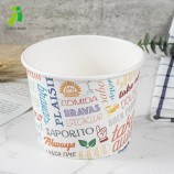 Tazza di carta per popcorn stampata con logo personalizzato usa e getta all'ingrosso per il campeggio