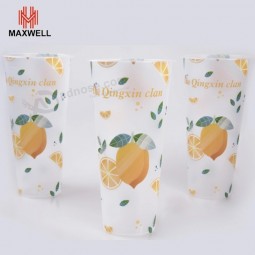 Custom Print Logo Transparent Hot / Cold Drink Cup Disposable Cups with Lid