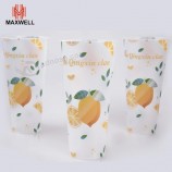 Logo d’impression personnalisé Gobelet à boisson chaude / froide transparent Gobelets jetables avec couvercle