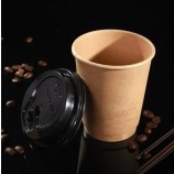 Tazze da caffè in carta a doppia parete biodegradabili usa e getta di alta qualità con logo personalizzato OEM con coperchi