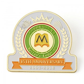 Spille Badge Smalto Pin Personalizzato Smalto Morbido Logo Personale Spille da bavero per regali Scuola