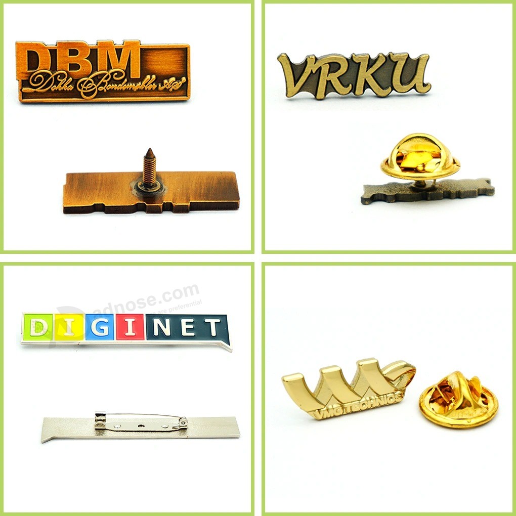 Metal Pin Custom Name Badge Pin Logo