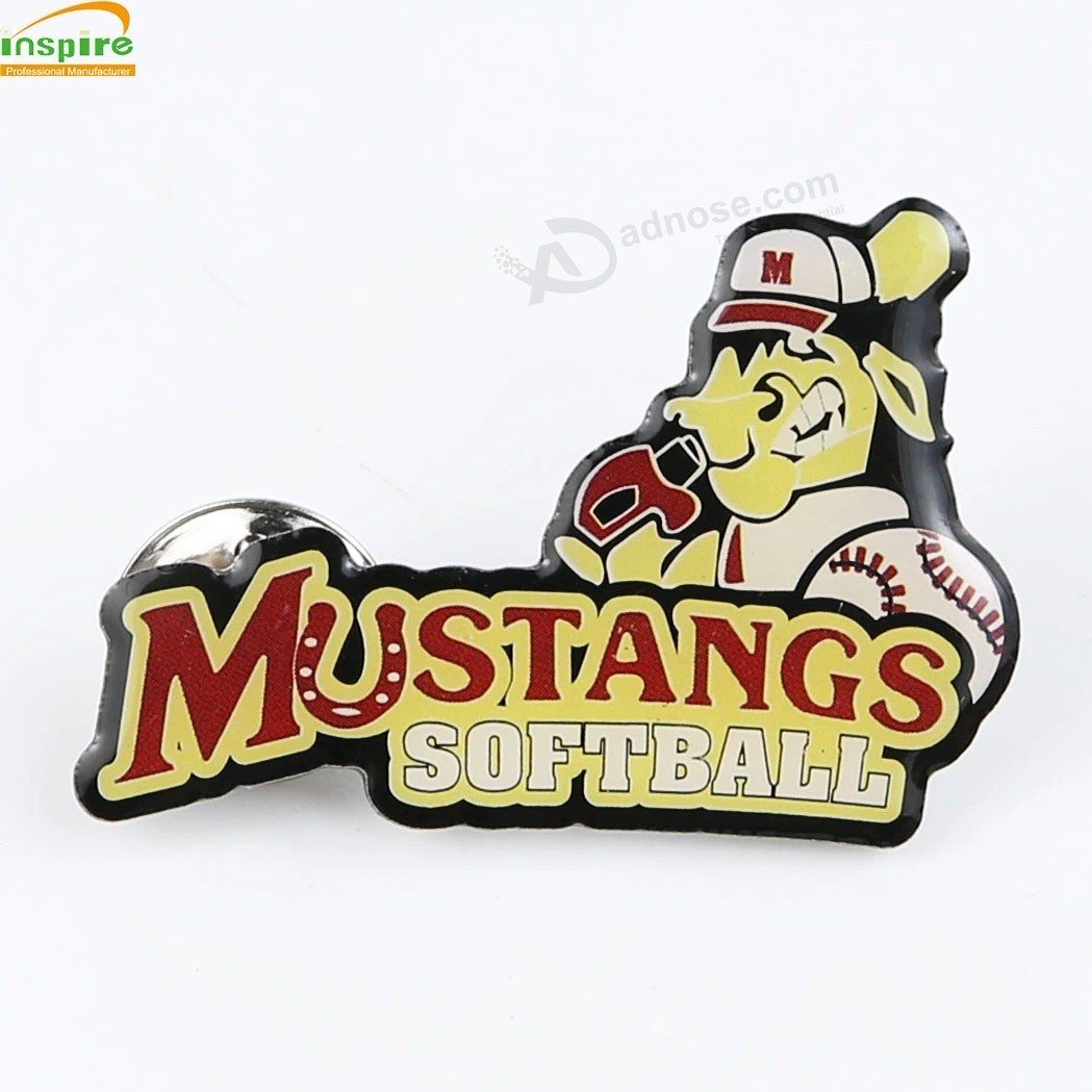 China Manufacturer OEM Wholesale Promotion Gift Cute Printing Metal Badge Custom Logo Gold Zinc Alloy Label Pin for Gift
