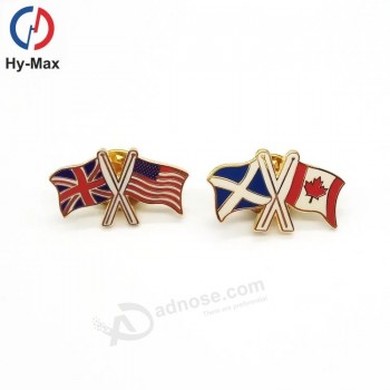 Logo personalizzato Souvenir Flag Pins Distintivo in metallo Spille nazionali Spille da bavero Fabbrica Spilla da bavero in metallo morbido in metallo personalizzato