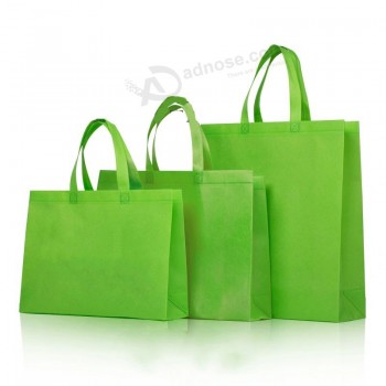 Heavy Duty Custom Logo Laminato Riciclabile Drogheria Non Tessuto Shopping Bag Cliente