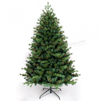 Neues Design gemischter Tannennadel- und PVC-Weihnachtsbaum mit Ornamenten schmückt den Weihnachtsbaum
