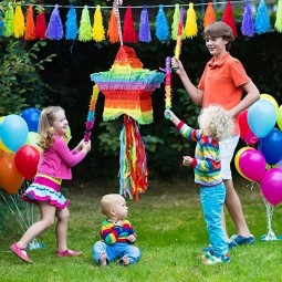 Cinco de Mayo 스타 Pinata 피에스타 피에스타 파티 공급 피에스타 타코 파티, 루아우 이벤트 사진 소품, 멕시코 테마 장식, 카니발 축제