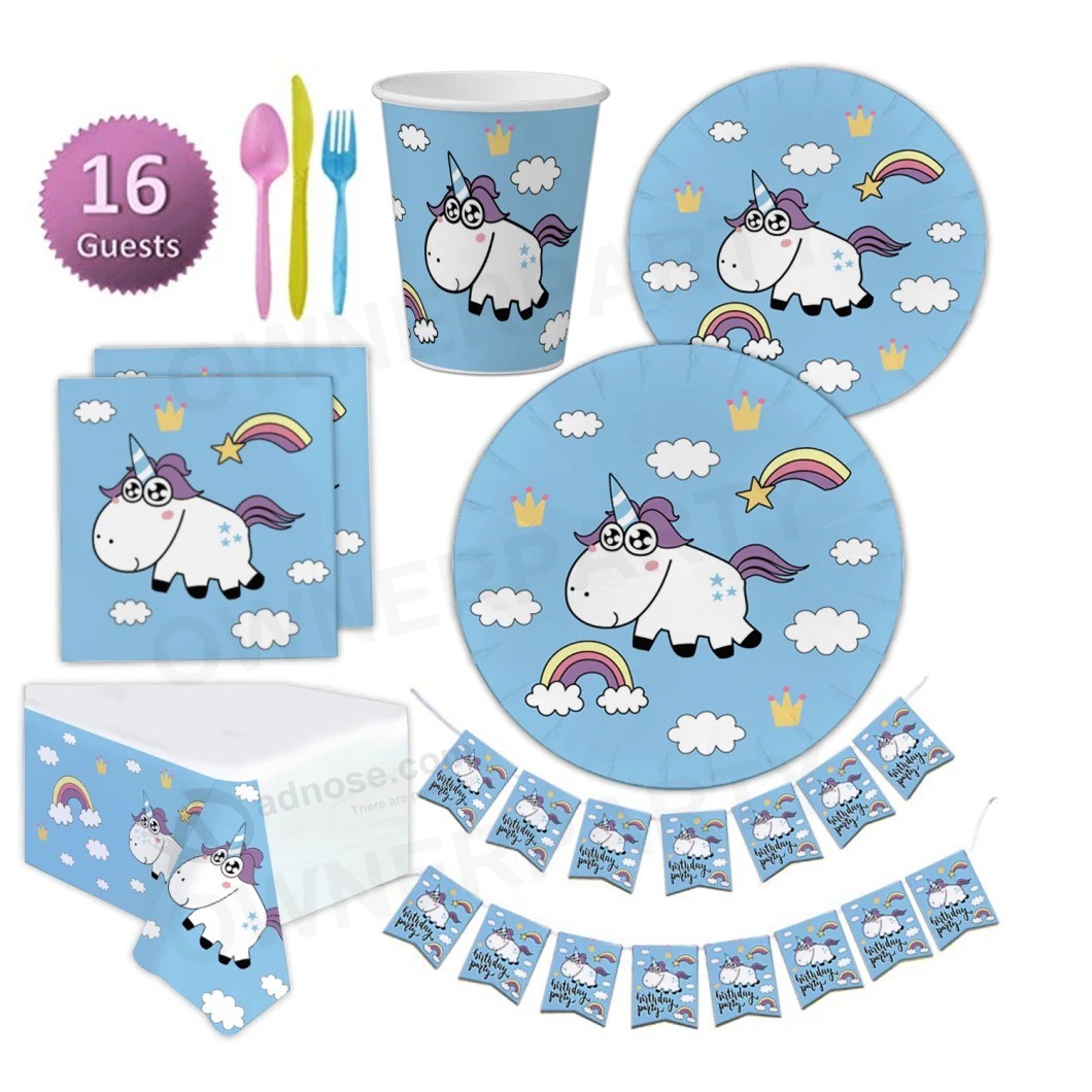 Kids Birthday Unicorn Party Set Event Themed Party Supplies