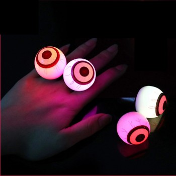 Halloween Flash Light Eyeball Ring Kid Party Favor Suministro Regalo