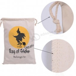 Großhandel baumwolle tasche bündel geschenkverpackung kordelzug beutel für halloween